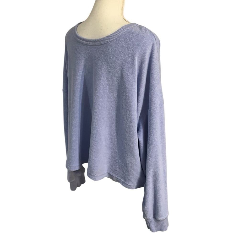 Aerie Light Purple V-Neck Drawstring Sweatshirt size XXL EUC - Picture 3 of 5
